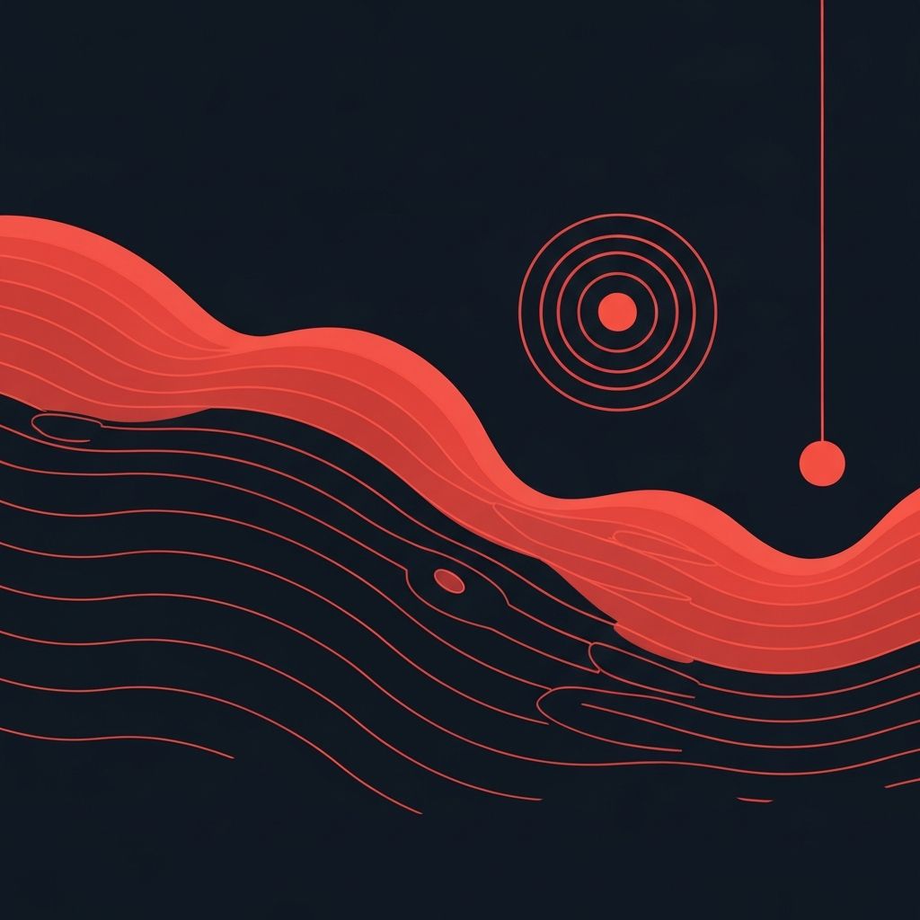 Abstract red circular patterns